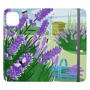 Wallet phone case-Lavender Garden By Liane Payne-Vegan Leather Wallet Case Vegan leather. 3 slots for cards Fully printed exterior. Compatibility See drop down menu for options, please select the right case as we print to order.-Stringberry