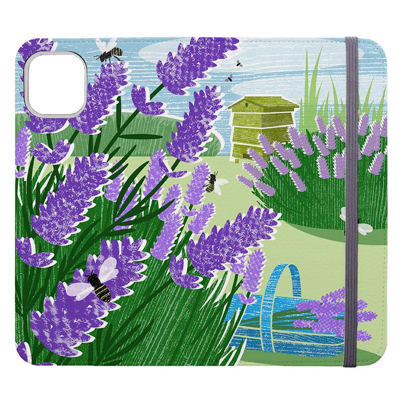 Wallet phone case-Lavender Garden By Liane Payne-Vegan Leather Wallet Case Vegan leather. 3 slots for cards Fully printed exterior. Compatibility See drop down menu for options, please select the right case as we print to order.-Stringberry