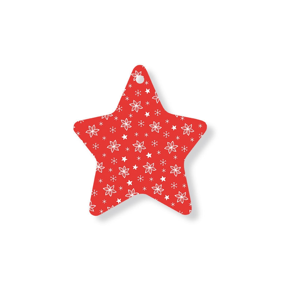 Christmas Decorations LET IT SNOW- Wooden Xmas Star And Fridge Magnet