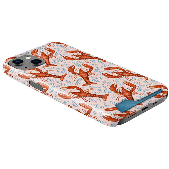 Lobster Pink Case and Card Case By Catherine Rowe