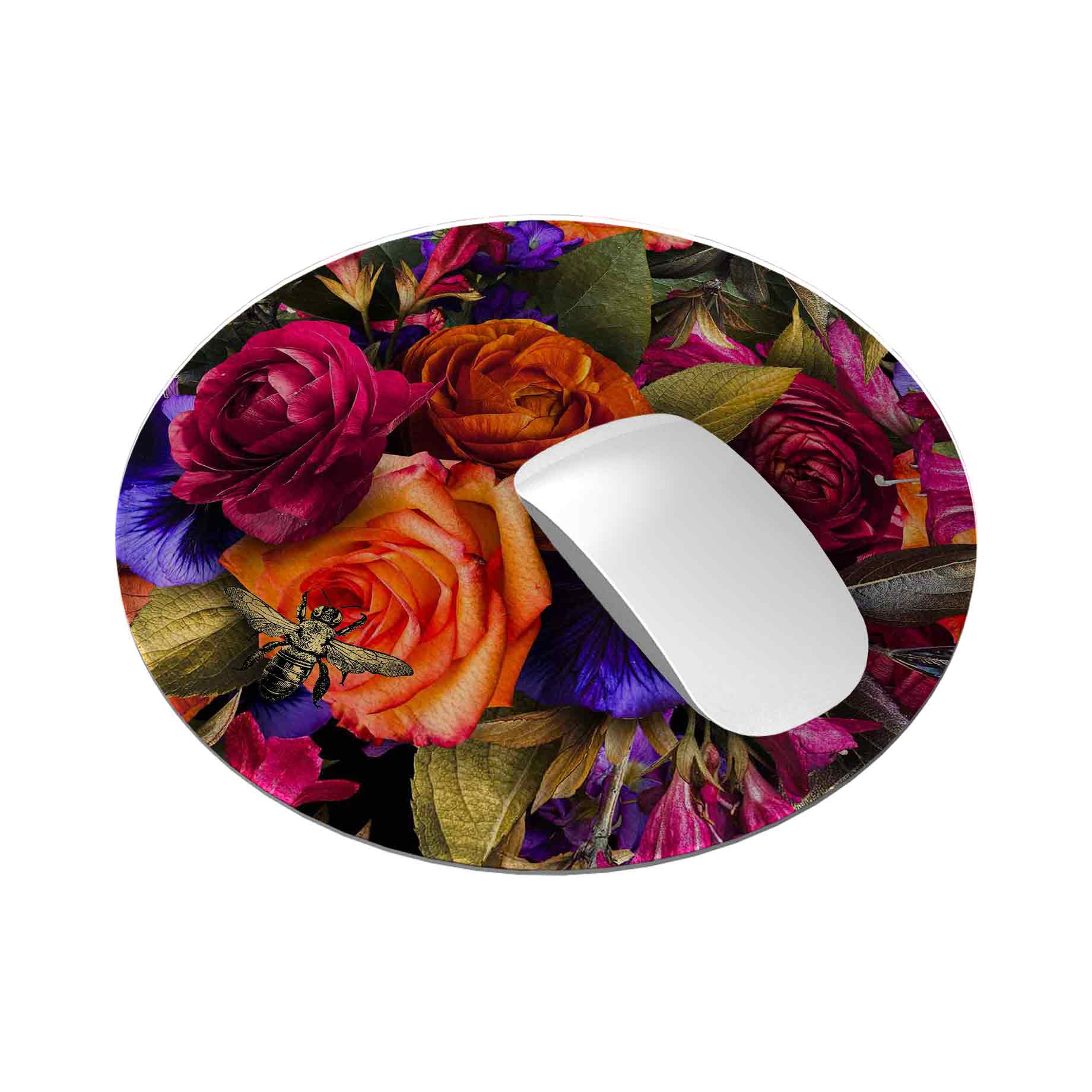 Luminous Bees Vegan Leather Mouse Mat