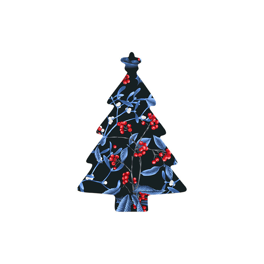 Christmas Decorations MAGICAL XMAS DARK- Wooden Xmas Tree And Fridge Magnet