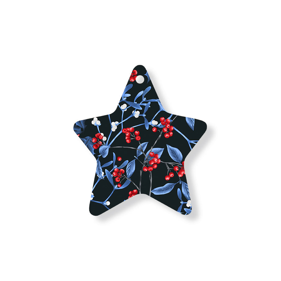 Christmas Decorations MAGICAL XMAS DARK- Wooden Xmas Star And Fridge Magnet