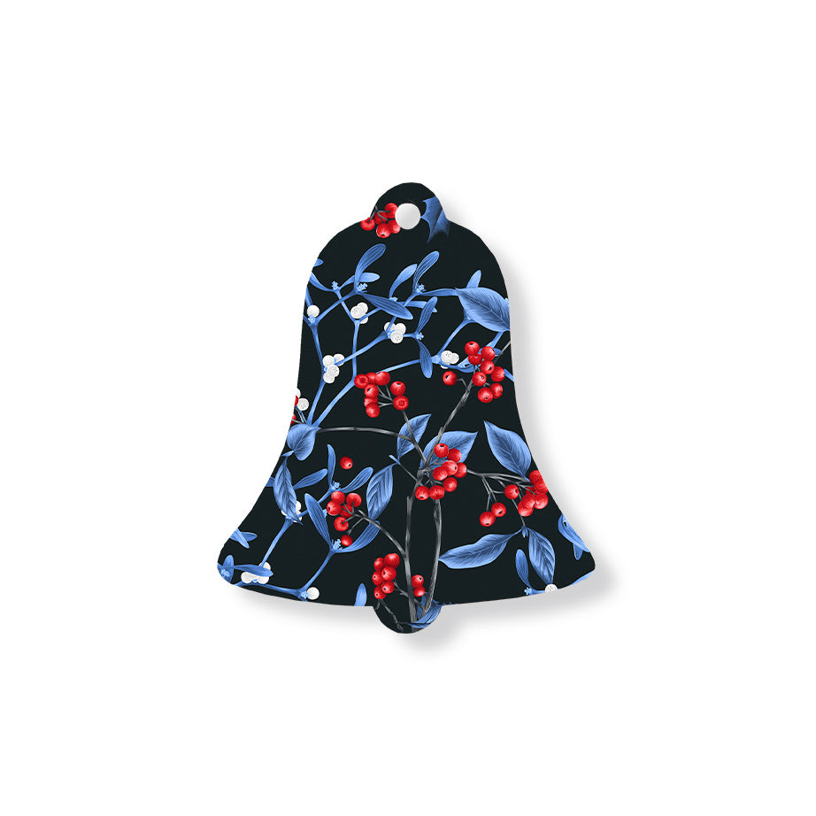 Christmas Decorations MAGICAL XMAS DARK- Wooden Xmas Bell And Fridge Magnet