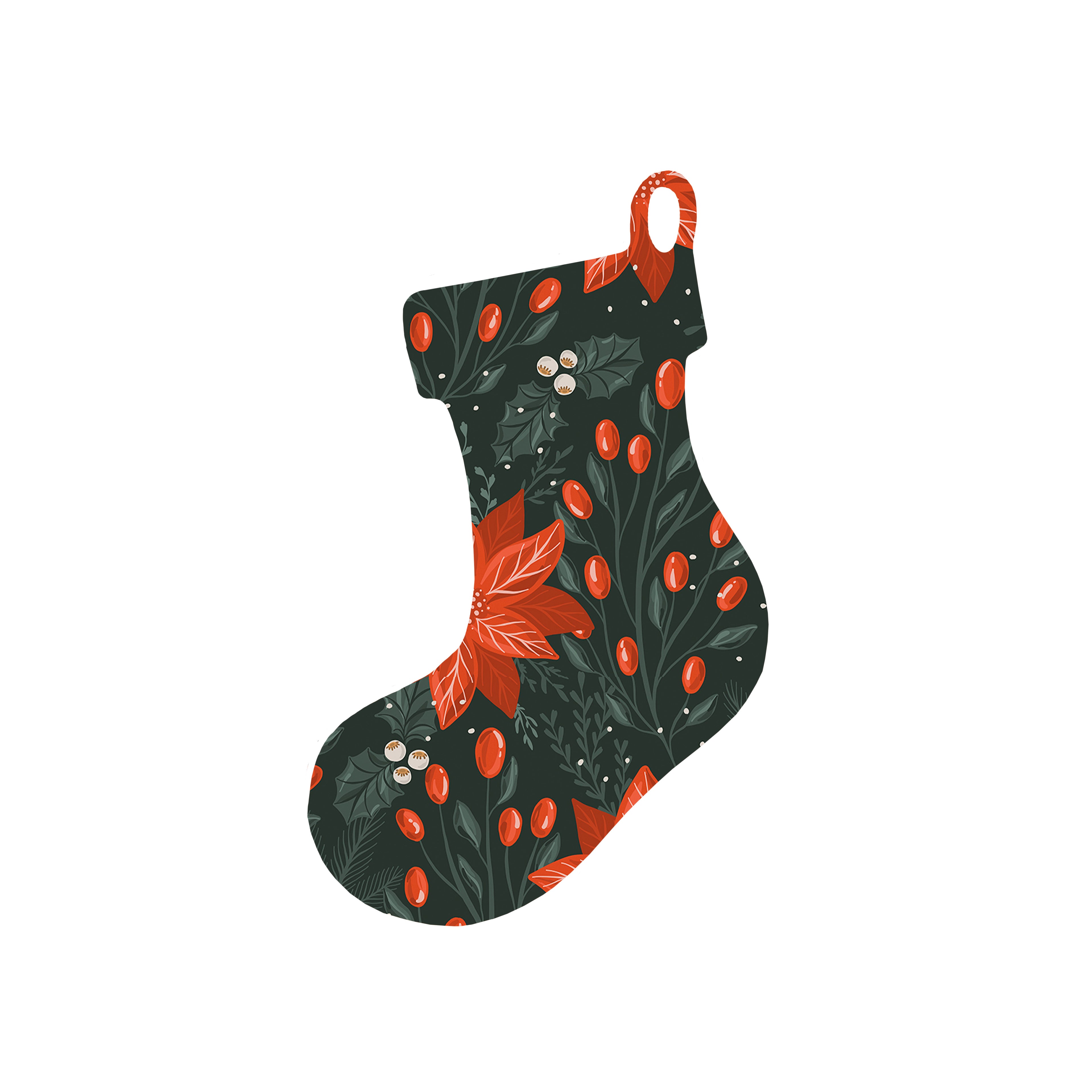 Christmas Decorations MAGIC OF THE HOLIDAYS- Wooden Xmas Stocking And Fridge Magnet
