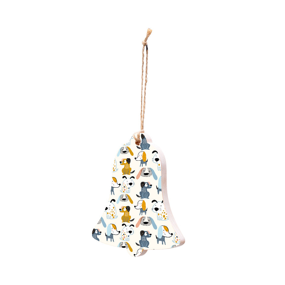 Christmas Decorations MARY PUPPINS- Wooden Xmas Bell And Fridge Magnet