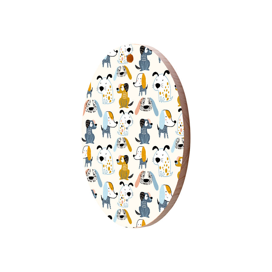 Christmas Decorations MARY PUPPINS- Wooden Xmas Oval Decoration and Fridge Magnet