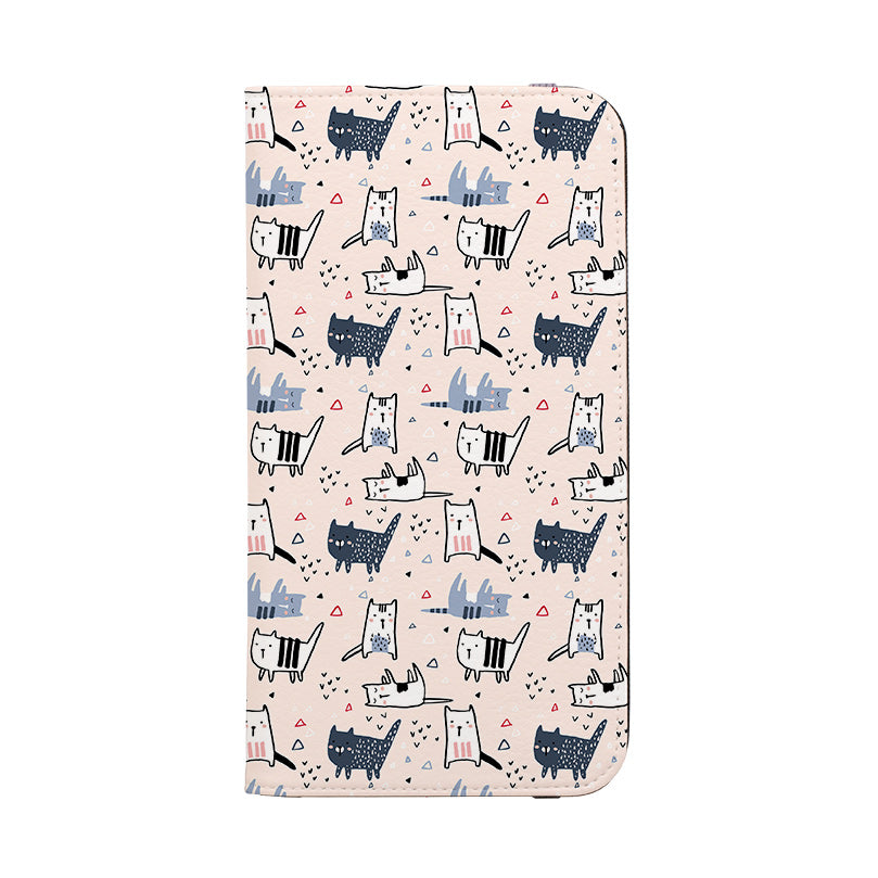 Wallet phone case-Meowise-Vegan Leather Wallet Case Vegan leather. 3 slots for cards Fully printed exterior. Compatibility See drop down menu for options, please select the right case as we print to order.-Stringberry
