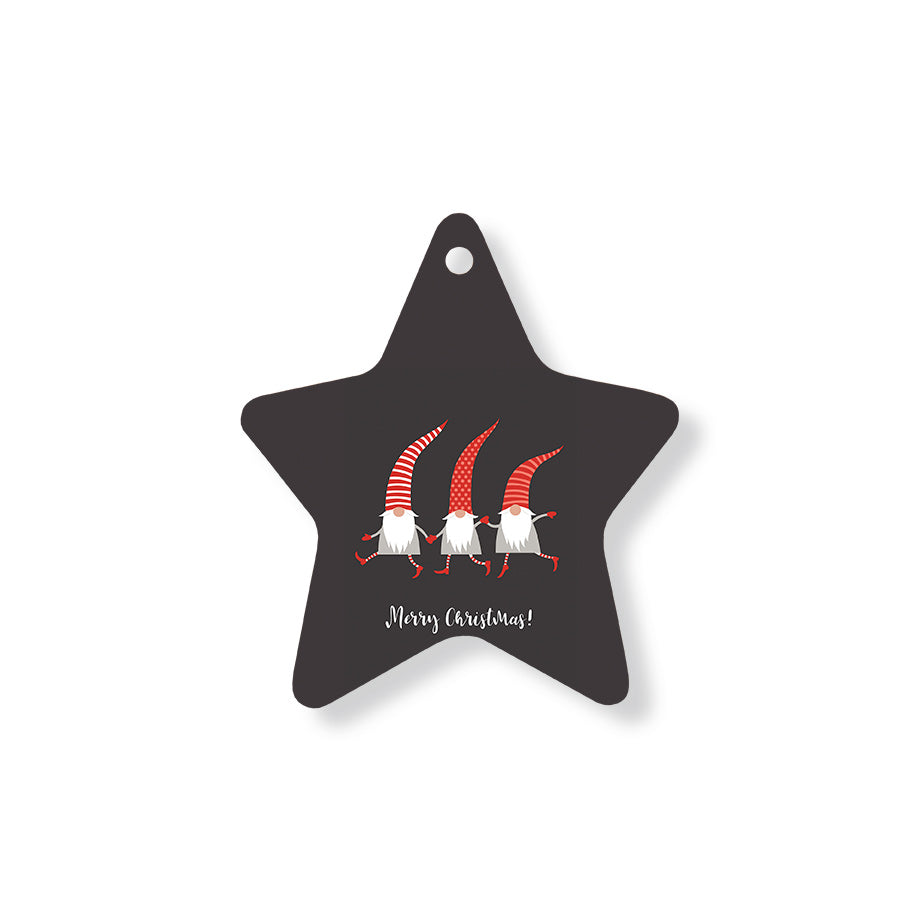 Christmas Decorations MERRY CHRISTMAS- Wooden Xmas Star And Fridge Magnet