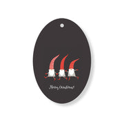 Christmas Decorations MERRY CHRISTMAS- Wooden Xmas Oval Decoration and Fridge Magnet