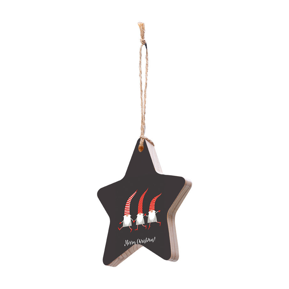 Christmas Decorations MERRY CHRISTMAS- Wooden Xmas Star And Fridge Magnet