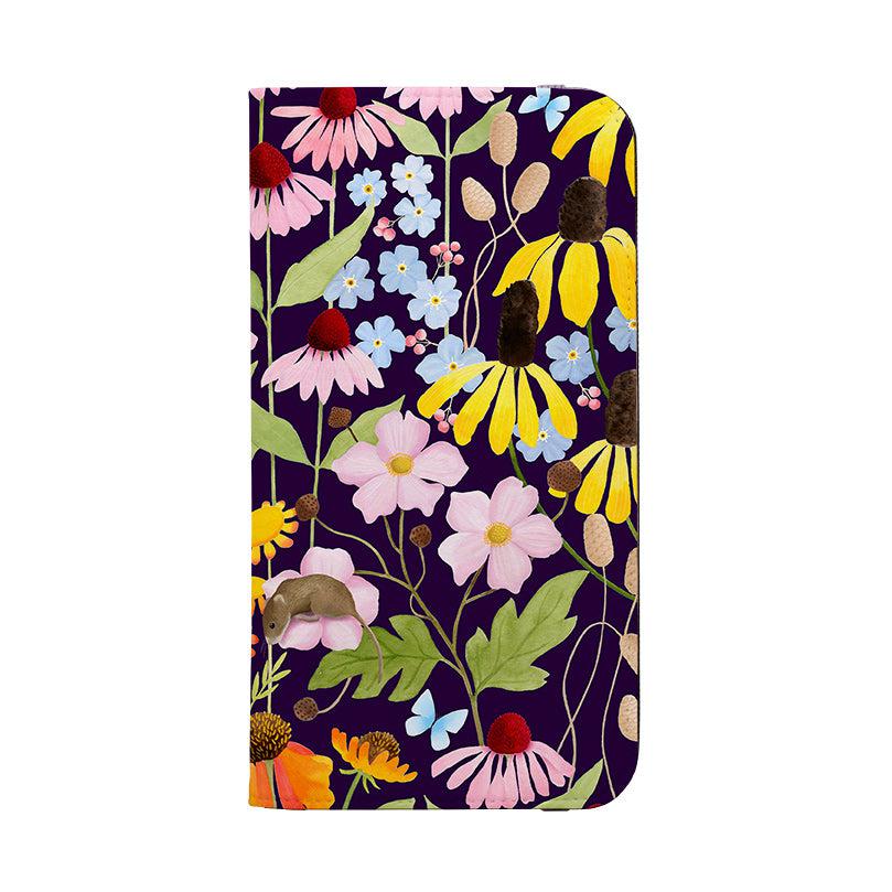 Wallet phone case-Mice And Wildflowers By Bex Parkin-Vegan Leather Wallet Case Vegan leather. 3 slots for cards Fully printed exterior. Compatibility See drop down menu for options, please select the right case as we print to order.-Stringberry