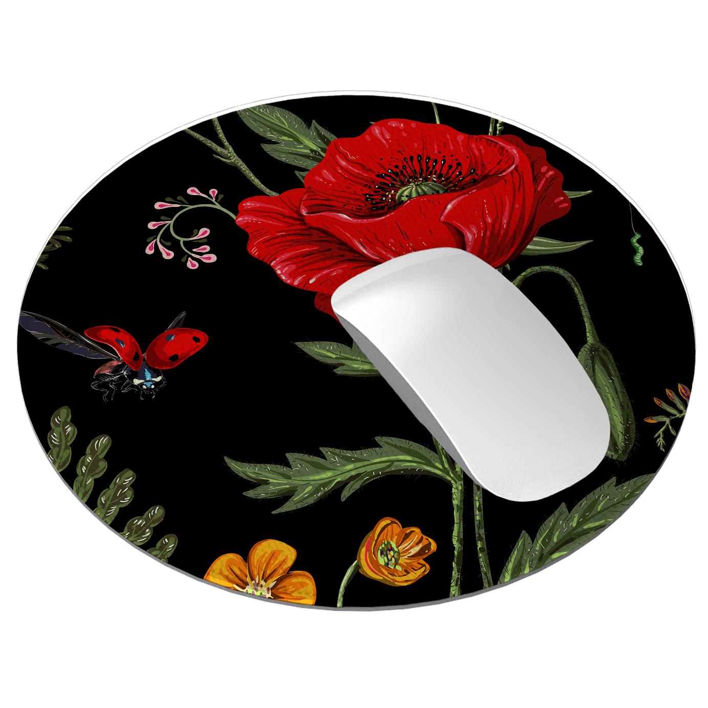 Moonlight Garden Vegan Leather Mouse Mat