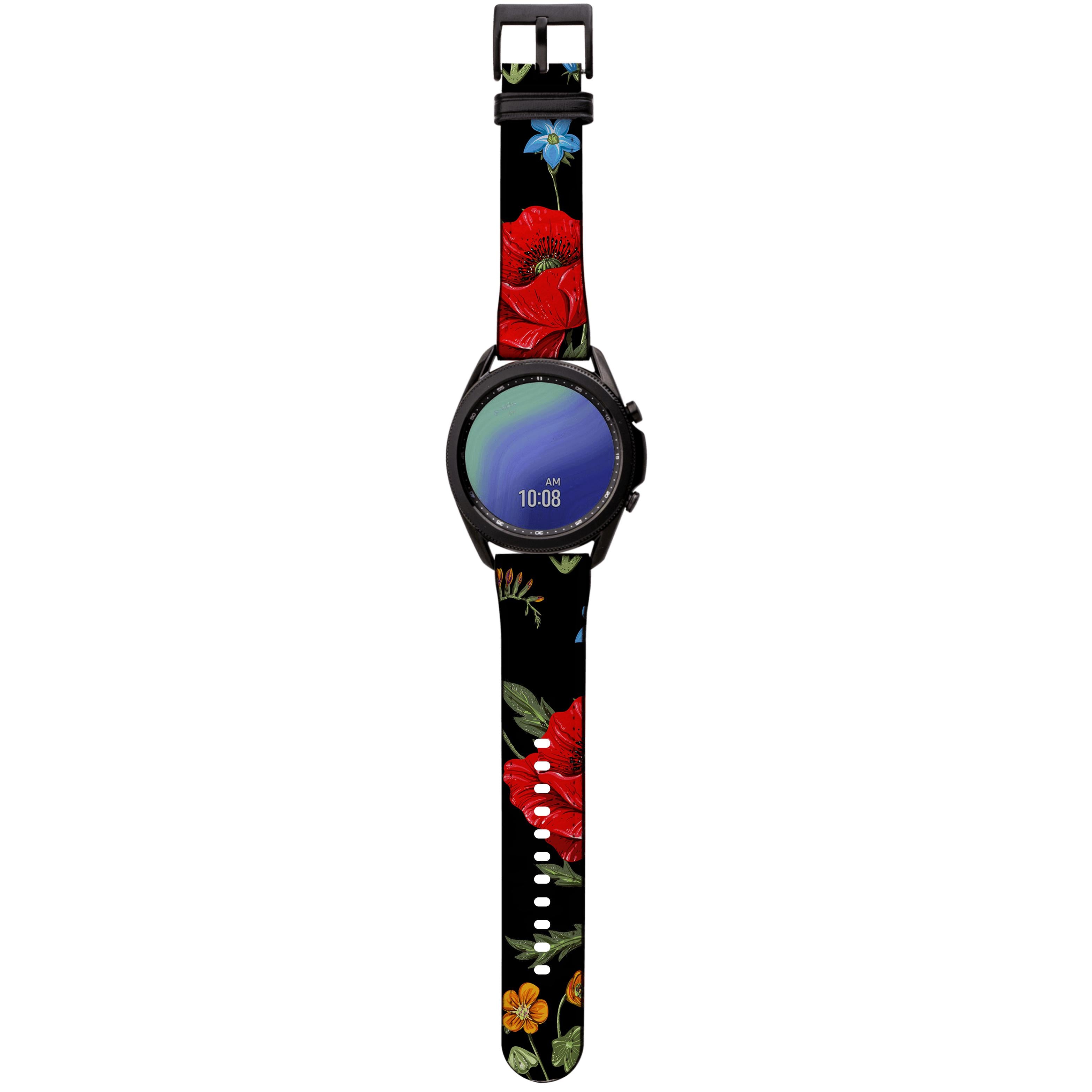 Apple Watch Straps-Moonlight Garden Android Watch Strap-Paper Leather Samsung Watch Straps Product Details Get trendy with our Paper leather Samsung Watch bands. Available for all models of Samsung watch. High quality Paper Leather Fully printed on all exterior sides. Samsung Watch Band 40mm/42mm Samsung Watch Band 45mm/46mm-Stringberry