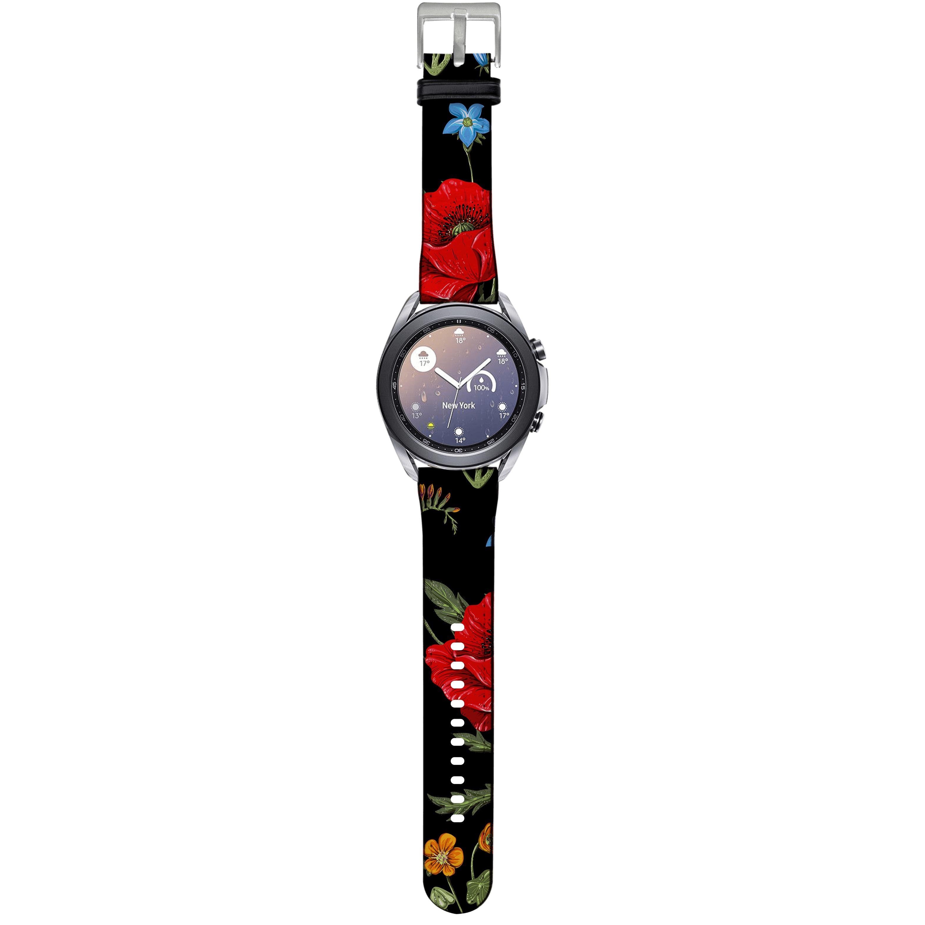 Apple Watch Straps-Moonlight Garden Android Watch Strap-Paper Leather Samsung Watch Straps Product Details Get trendy with our Paper leather Samsung Watch bands. Available for all models of Samsung watch. High quality Paper Leather Fully printed on all exterior sides. Samsung Watch Band 40mm/42mm Samsung Watch Band 45mm/46mm-Stringberry