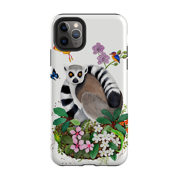 iPhone Tough Case - Madagascar Lemur By Bex Parkin