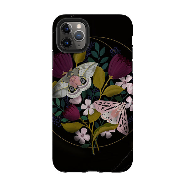 iPhone Tough Case - Moon Moths By Bex Parkin