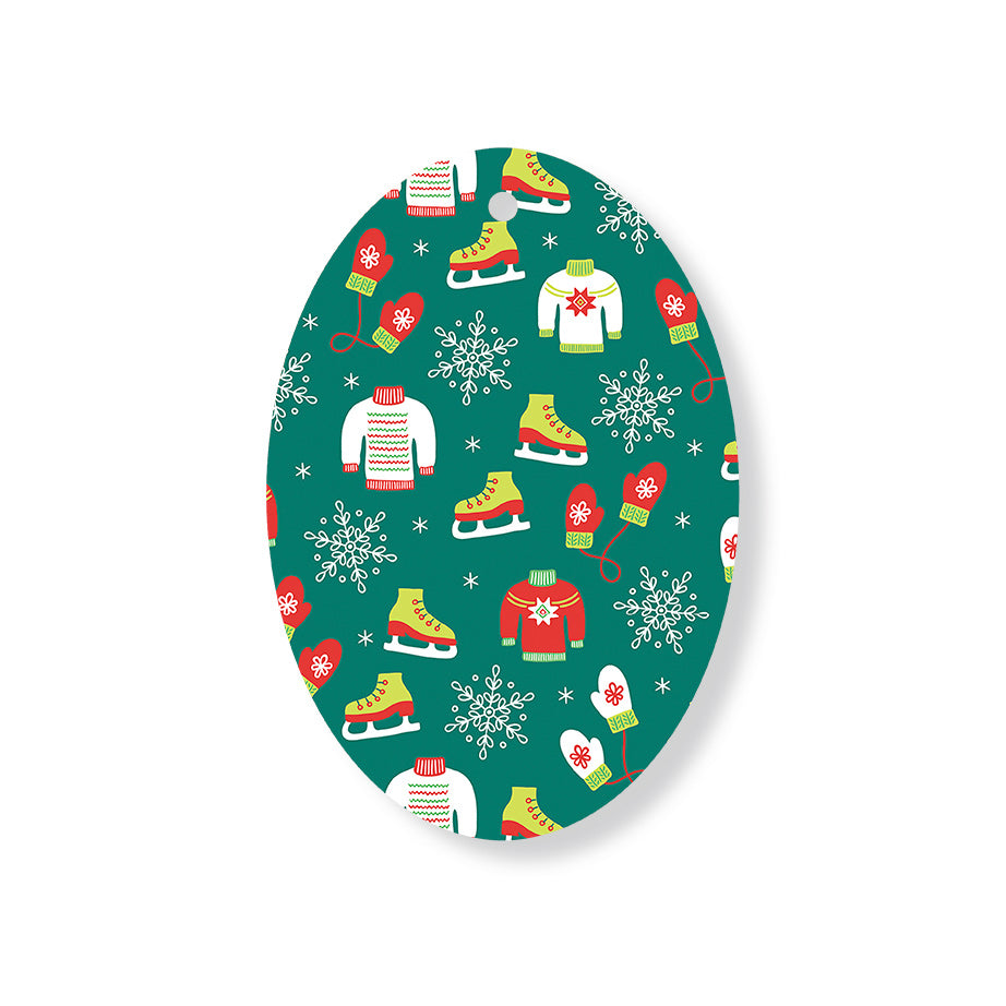 Christmas Decorations NOEL- Wooden Xmas Oval Decoration and Fridge Magnet