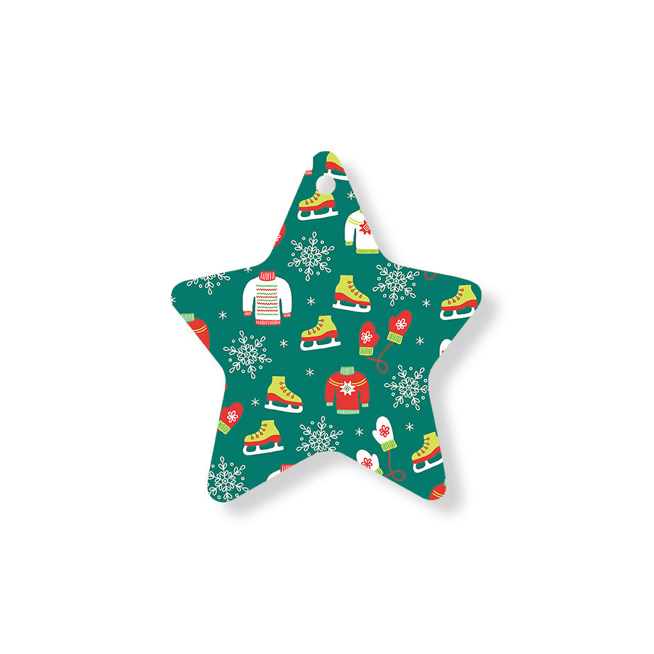 Christmas Decorations NOEL- Wooden Xmas Star And Fridge Magnet