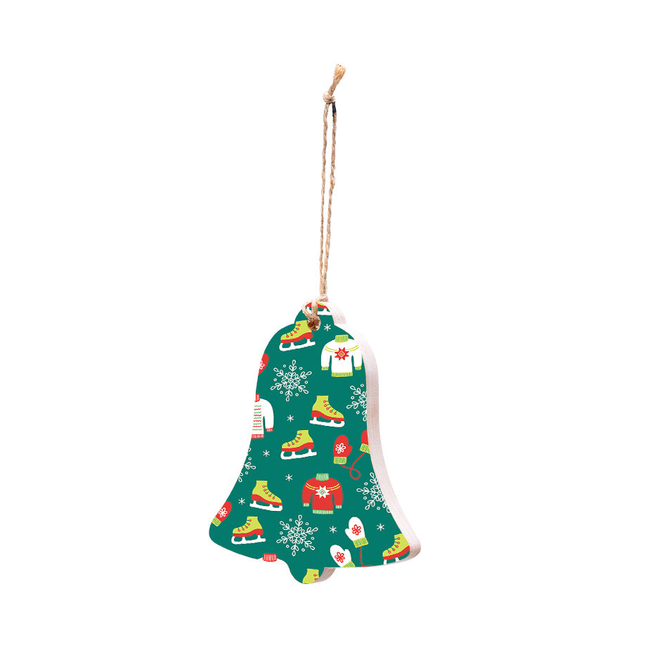 Christmas Decorations NOEL- Wooden Xmas Bell And Fridge Magnet
