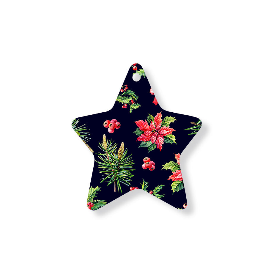 Christmas Decorations OPULENCE- Wooden Xmas Star And Fridge Magnet