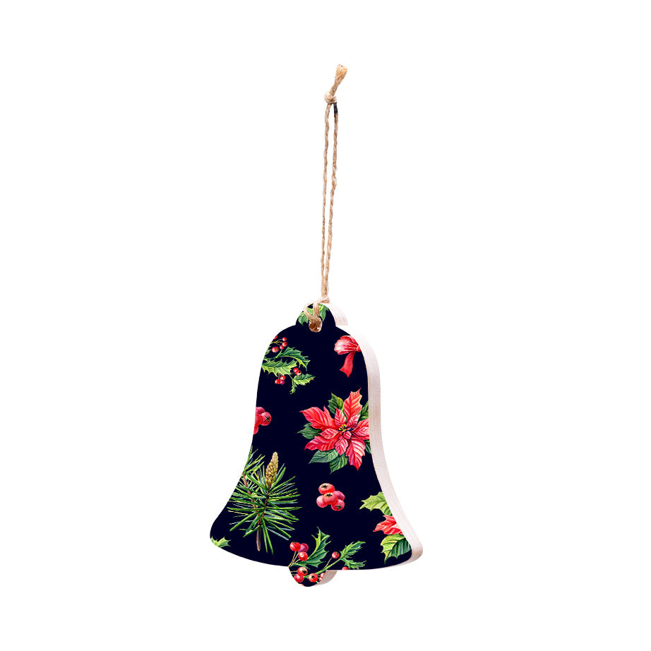Christmas Decorations OPULENCE- Wooden Xmas Bell And Fridge Magnet
