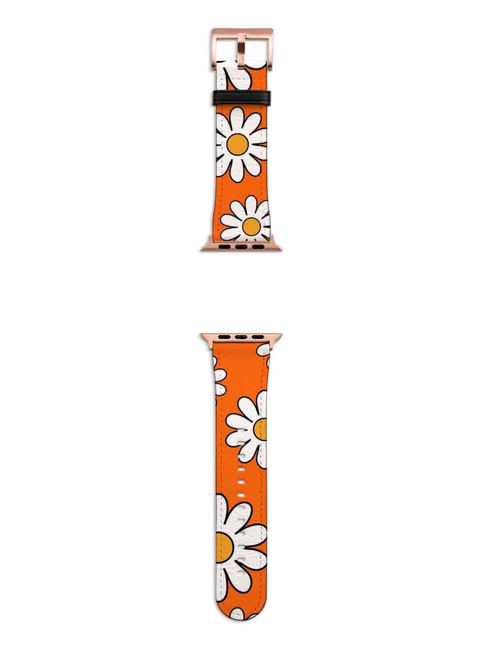 Orange Daisies Apple Watch Strap