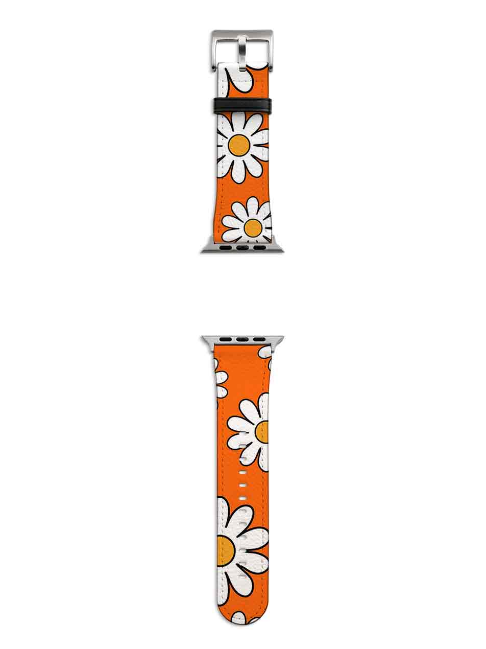Orange Daisies Apple Watch Strap
