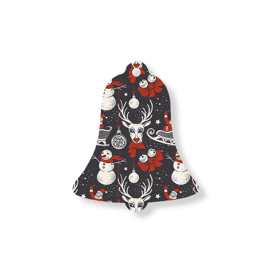 Christmas Decorations O SANTA- Wooden Xmas Bell And Fridge Magnet