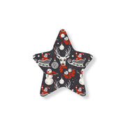 Christmas Decorations O SANTA- Wooden Xmas Star And Fridge Magnet