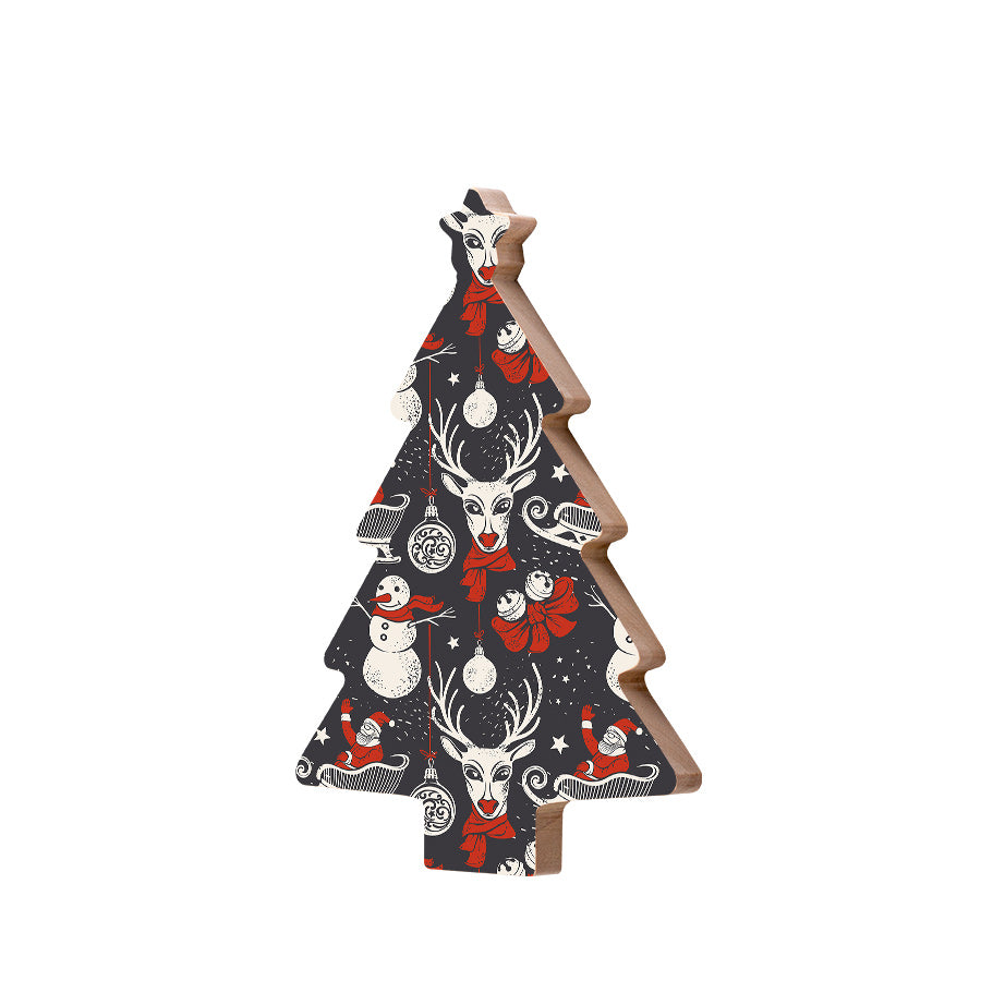 Christmas Decorations O SANTA- Wooden Xmas Tree And Fridge Magnet