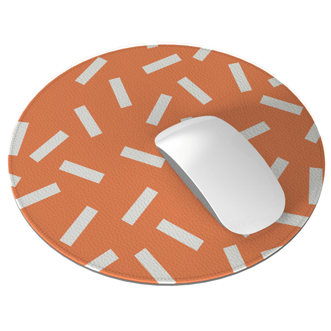 Papaya Confetti Vegan Leather Mouse Mat