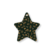 Christmas Decorations PA RUM PUM PUM- Wooden Xmas Star And Fridge Magnet