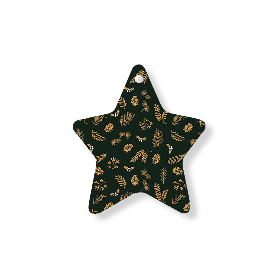 Christmas Decorations PA RUM PUM PUM- Wooden Xmas Star And Fridge Magnet