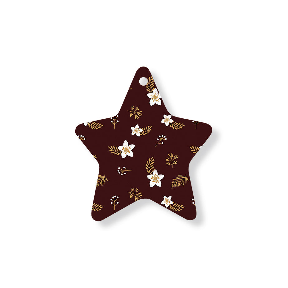Christmas Decorations PEACE ON EARTH- Wooden Xmas Star And Fridge Magnet