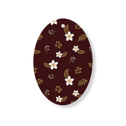 Christmas Decorations PEACE ON EARTH- Wooden Xmas Oval Decoration and Fridge Magnet