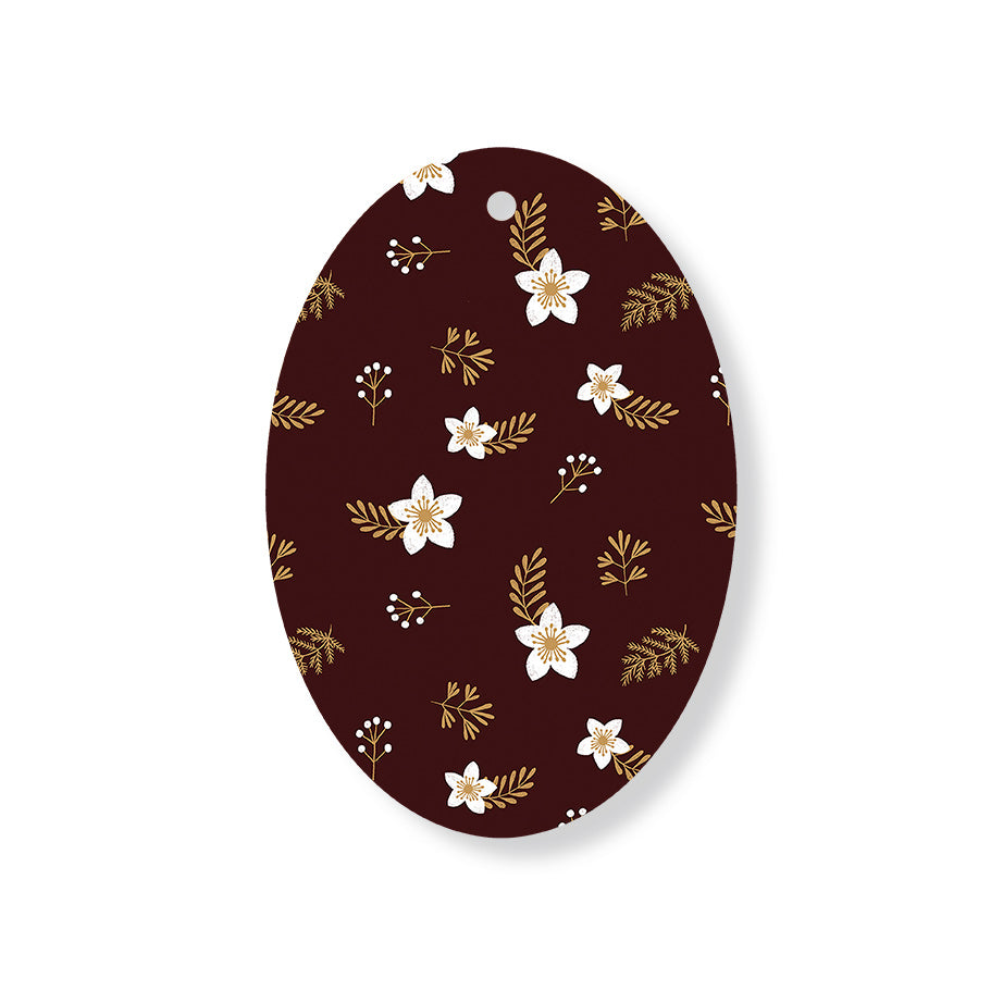 Christmas Decorations PEACE ON EARTH- Wooden Xmas Oval Decoration and Fridge Magnet