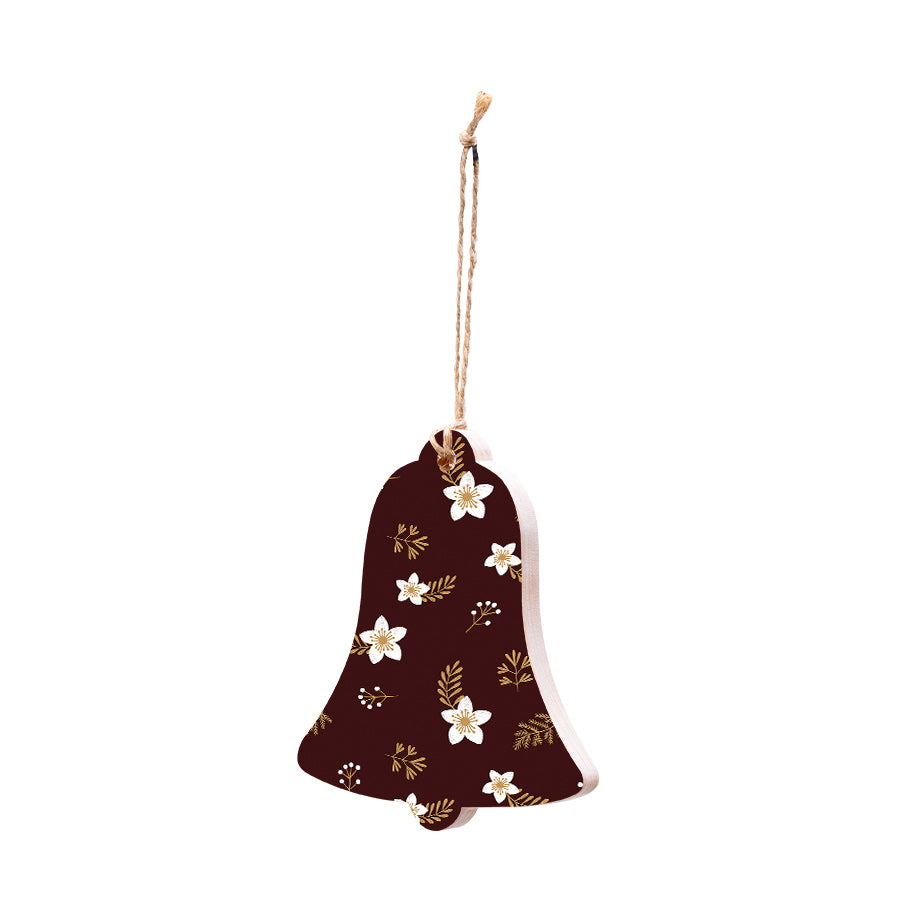 Christmas Decorations PEACE ON EARTH- Wooden Xmas Bell And Fridge Magnet