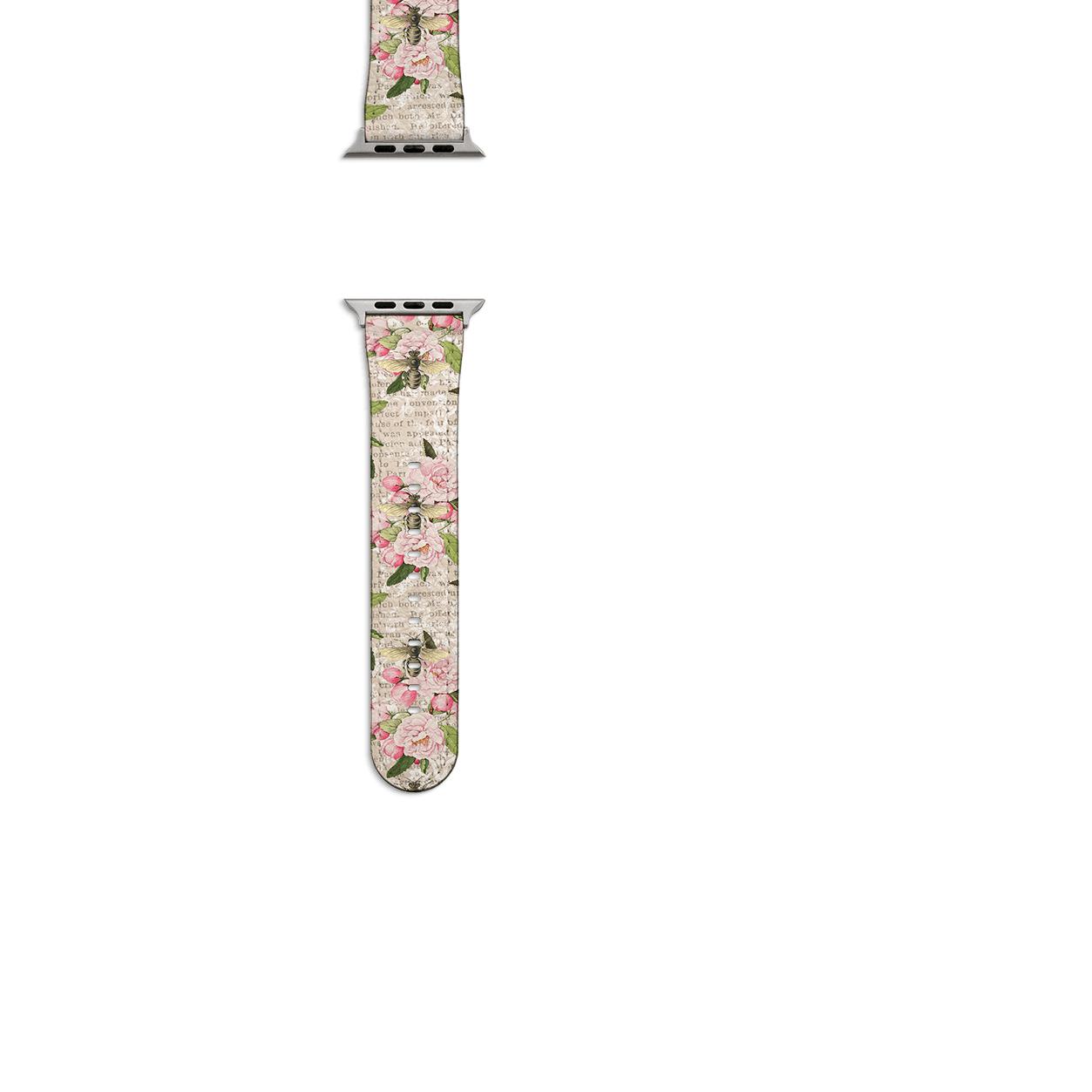 Apple Watch Straps-Pink Bees Apple Watch Strap-All Products Are Printed To Order No returns will be entertained if you select the wrong model. Please ensure you select the right model Get trendy with our vegan leather Apple Watch bands. Available for all models of Apple watch. Product Details Vegan Leather Apple Watch Straps High quality Vegan Leather Fully printed on all exterior sides. Apple Watch Band 38mm/40mm Apple Watch Band 42mm/44mm-Stringberry