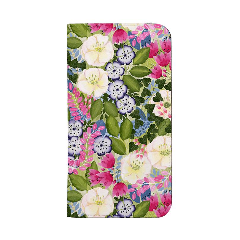 Wallet phone case-Pink Flowers By Bex Parkin-Vegan Leather Wallet Case Vegan leather. 3 slots for cards Fully printed exterior. Compatibility See drop down menu for options, please select the right case as we print to order.-Stringberry