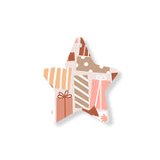 Christmas Decorations PRESENTS GALORE- Wooden Xmas Star And Fridge Magnet