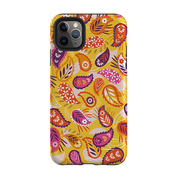 iPhone Tough Case - Paisley Yellow By Ali Brookes