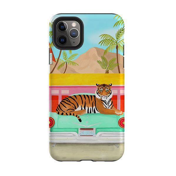 iPhone Tough Case - Palm Motel Tiger By Bex Parkin