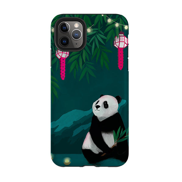 iPhone Tough Case - Panda And Lanterns By Bex Parkin