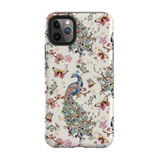 iPhone Tough Case - Peacock and Cherry Blossoms By Helen Ahpornsiri
