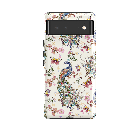 Google Tough Case -  Peacock and Cherry Blossoms By Helen Ahpornsiri