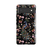 Google Tough Case -  Peacock and Cherry Blossoms Dark By Helen Ahpornsiri