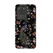 Samsung Tough Case - Peacock and Cherry Blossoms Dark By Helen Ahpornsiri