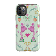 iPhone Tough Case - Pink Poodle Parlour Mint By Catherine Rowe