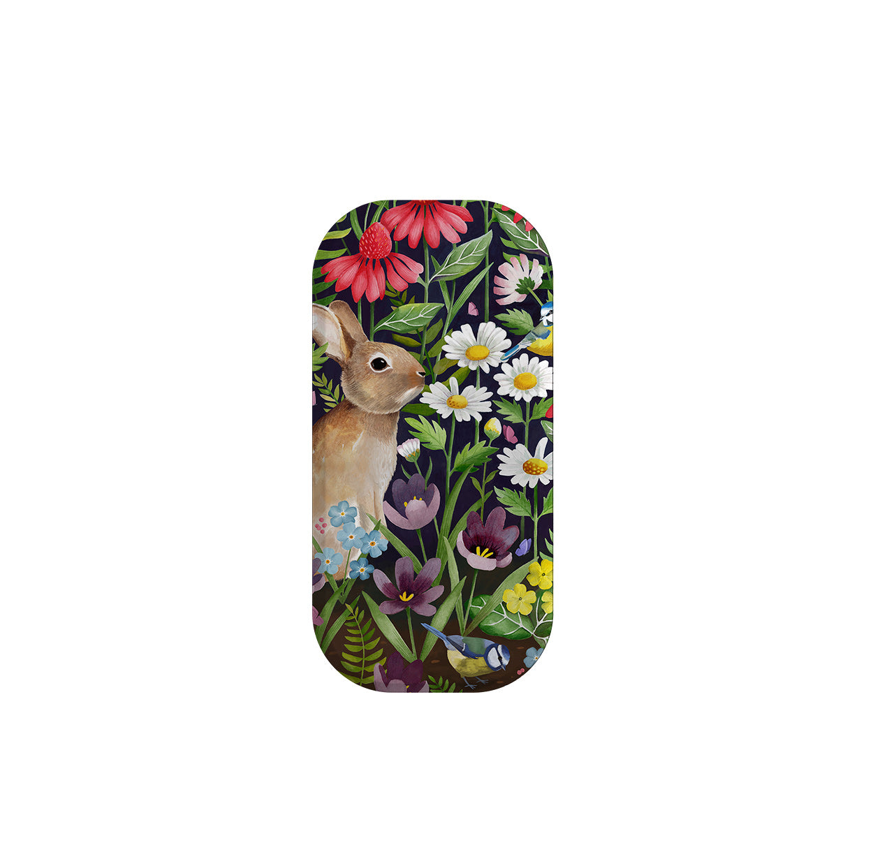 Rabbit And Wildflowers Phone Stand By Bex Parkin